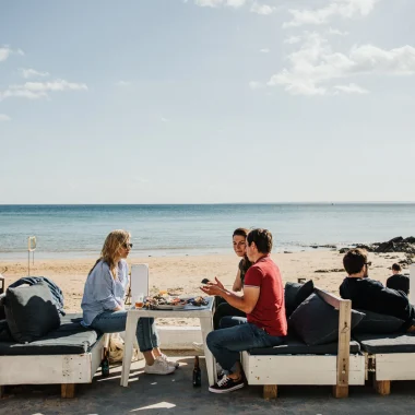 En terrasse au restaurant La Potiniere Barneville-Carteret