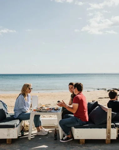 En terrasse au restaurant La Potiniere Barneville-Carteret