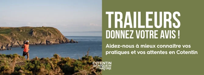 Image de promotion d'une enquête sur les pratiques du trail en Cotentin
